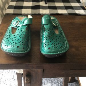 Adorable turquoise green slides